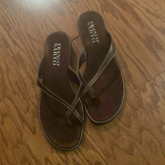 Franco Sarto NWT Ladies Sandals, Size 8M, Made in Brazil, leather upper, rest mm - Picture 2 of 3